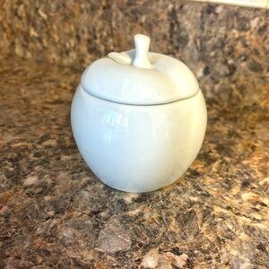 Avon Vintage White Ceramic Apple Figurine collectible